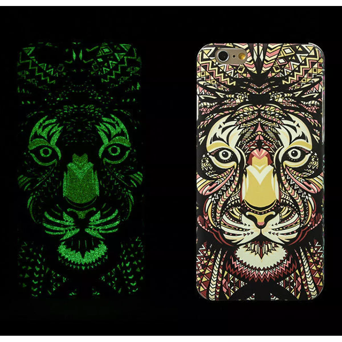 Силиконовый светящийся 3D чехол "Тигр" яркий для iPhone 7/8