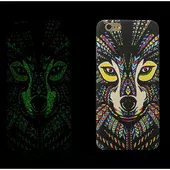 Силиконовый светящийся 3D чехол "Волк" яркий для iPhone 7/8