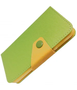 Шкіряний чохол-книжка "Devia" Rainbow Flip зелений для iPhone 5 / 5S / SE