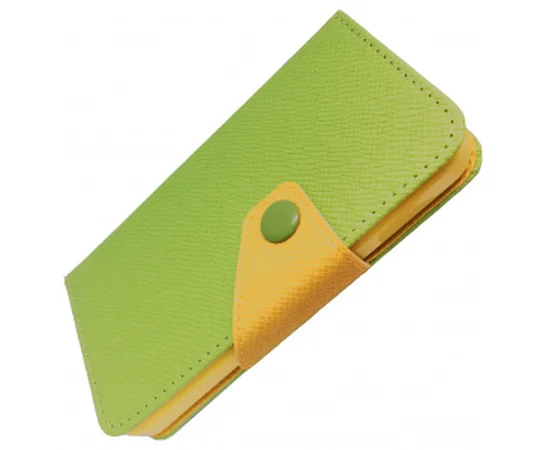 Шкіряний чохол-книжка "Devia" Rainbow Flip зелений для iPhone 5 / 5S / SE