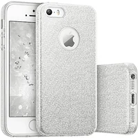 Чохол з блискітками "Dazzling shine" силіконовий для iPhone 5 / 5S / SE срібний