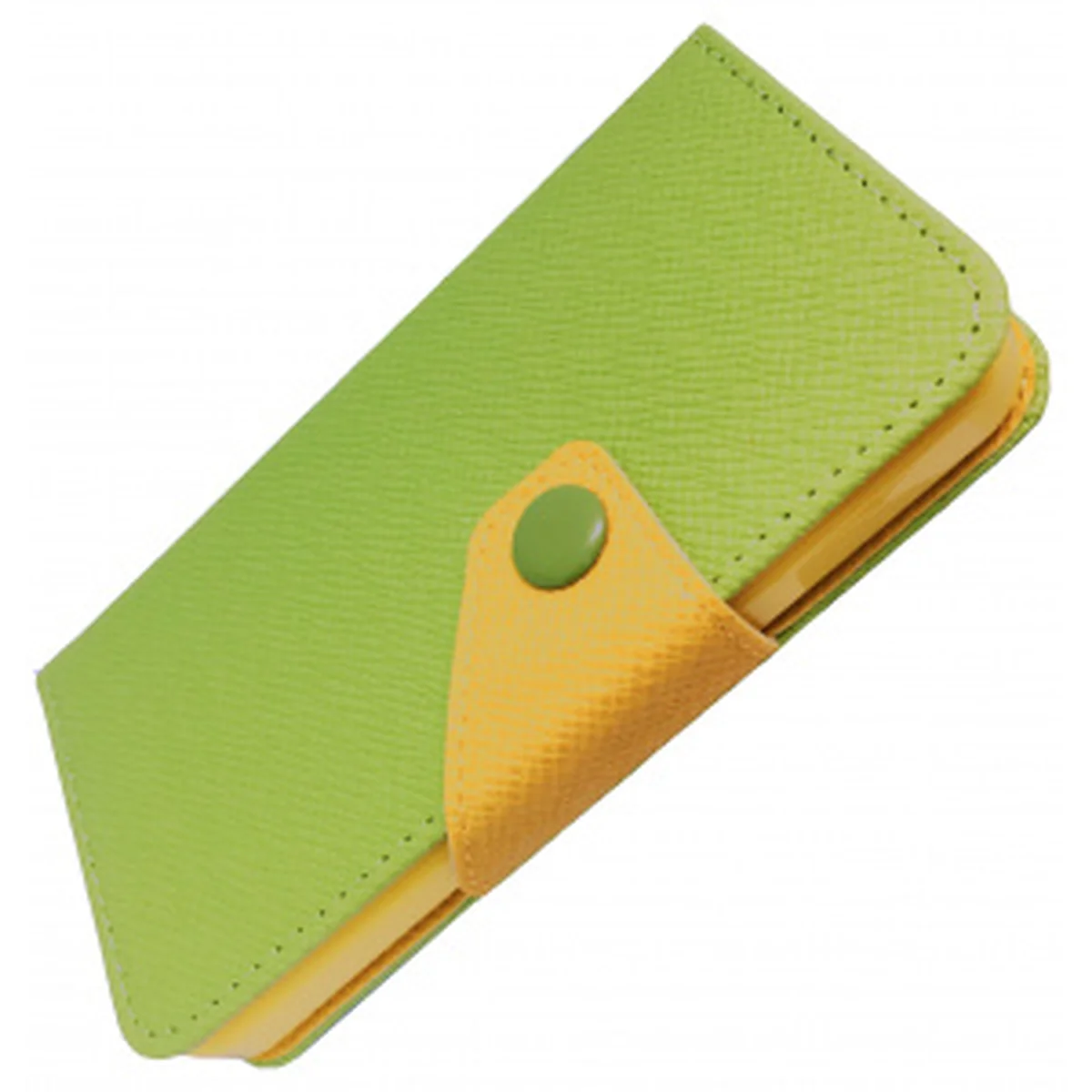 Шкіряний чохол-книжка "Devia" Rainbow Flip зелений для iPhone 5 / 5S / SE