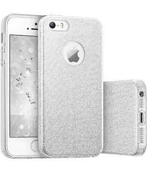 Чехол с блестками "Dazzling shine" силиконовый для iPhone 5/5S/SE серебряный Чехол с блестками "Dazzling shine" силиконовый для iPhone 5/5S/SE серебряный