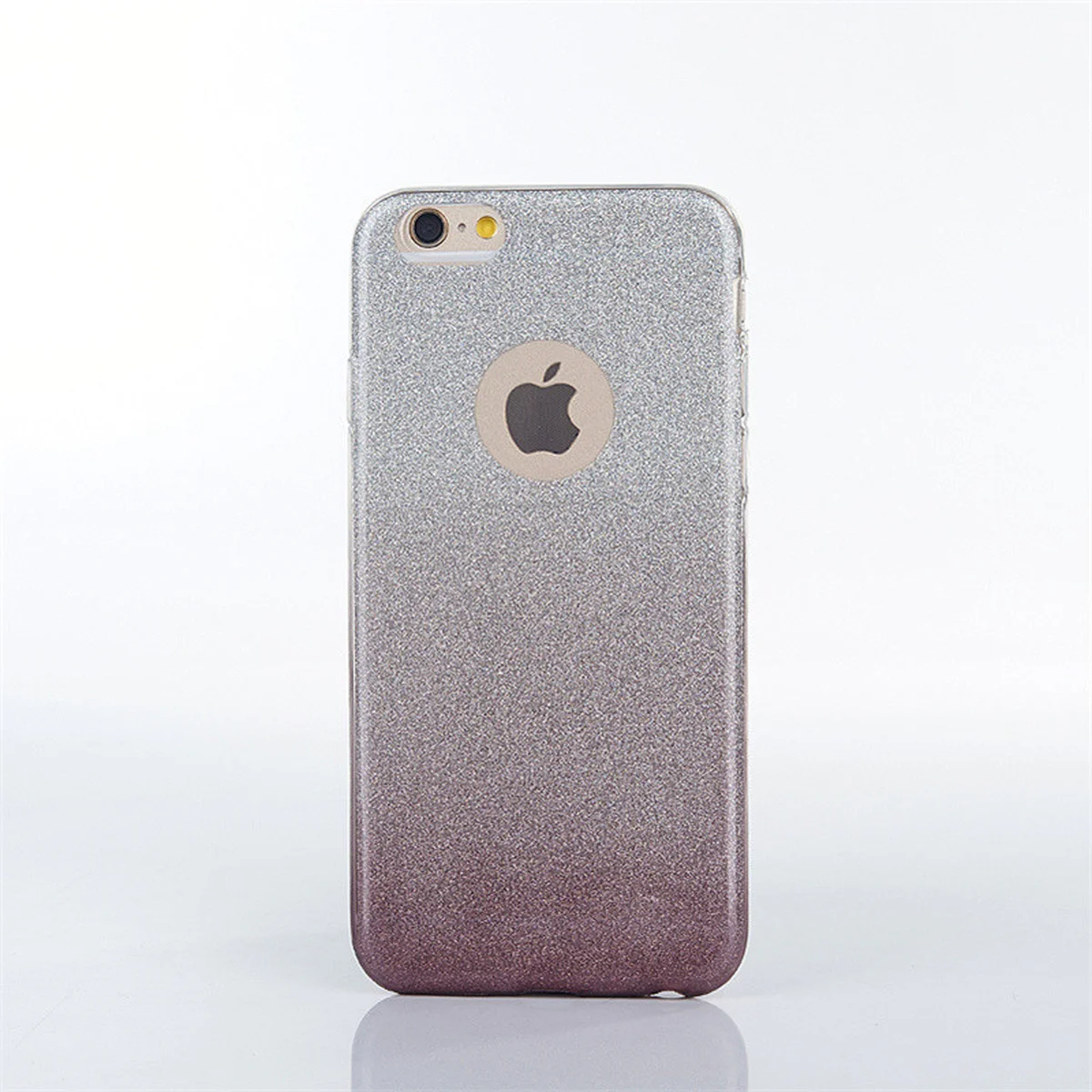 Чехол с блестками "Градиент" силиконовый для iPhone 6 Plus/6S Plus черный