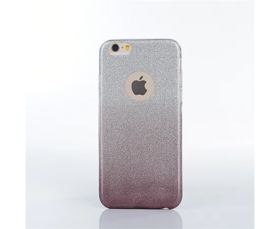 Чохол з блискітками "Градієнт" силіконовий для iPhone 6 Plus / 6S Plus чорний