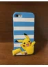 Резиновый 3D чехол "Pikachu" голубой для iPhone 5/5S/SE