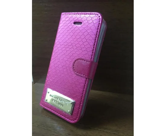 Шкіряний чохол-книжка "Michael Kors" рожевий для iPhone 6 Plus/6S Plus
