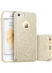 Чехол с блестками "Dazzling shine" силиконовый для iPhone 5/5S/SE золотой