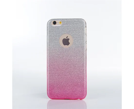 Чехол с блестками "Градиент" силиконовый для iPhone 6 Plus/6S Plus розовый