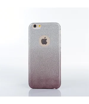 Чехол с блестками "Градиент" силиконовый для iPhone 6 Plus/6S Plus черный