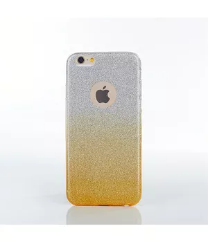 Чехол с блестками "Градиент" силиконовый для iPhone 6/6S желтый Чехол с блестками "Градиент" силиконовый для iPhone 6/6S желтый