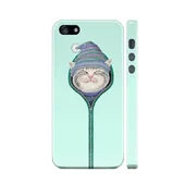 Чехол "iDAY" пластиковый для iPhone 5/5S/SE Укутанный кот