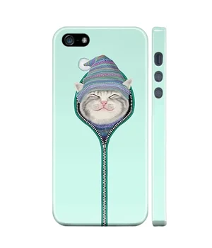 Чехол "iDAY" пластиковый для iPhone 5/5S/SE Укутанный кот Чехол "iDAY" пластиковый для iPhone 5/5S/SE Укутанный кот