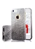 Чехол с блестками "Градиент" силиконовый для iPhone 5/5S/SE черный