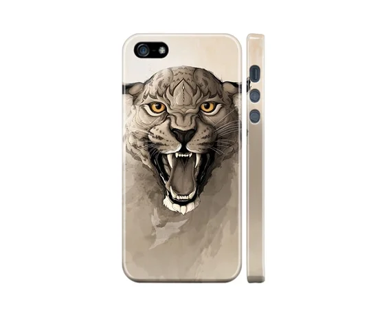 Чохол "iDAY" пластиковий для iPhone 5 / 5S / SE Дика кішка