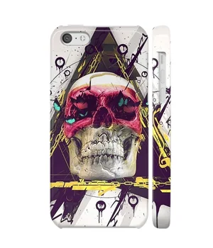 Чехол "iDAY" пластиковый для iPhone 5C Разноцветный череп