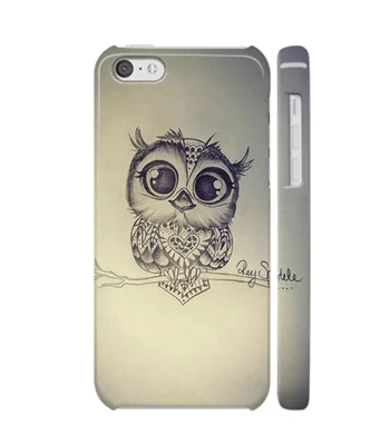 Чехол "iDAY" пластиковый для iPhone 5C Совенок