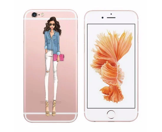 Чехол "Девушка стиляга" силиконовый для iPhone 7/8