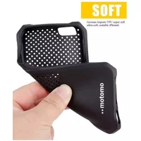 Противоударный силиконовый чехол "Motomo" черный для iPhone 6/6S