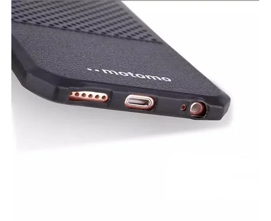 Противоударный силиконовый чехол "Motomo" черный для iPhone 6/6S