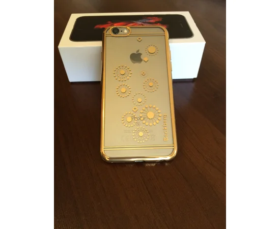 Чохол Beckberg золотий "Візерунки" силіконовий для iPhone 6/6S