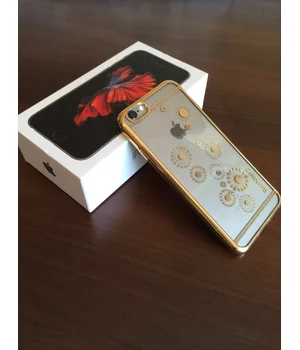 Чехол Beckberg золотой "Узоры" силиконовый для iPhone 6/6S