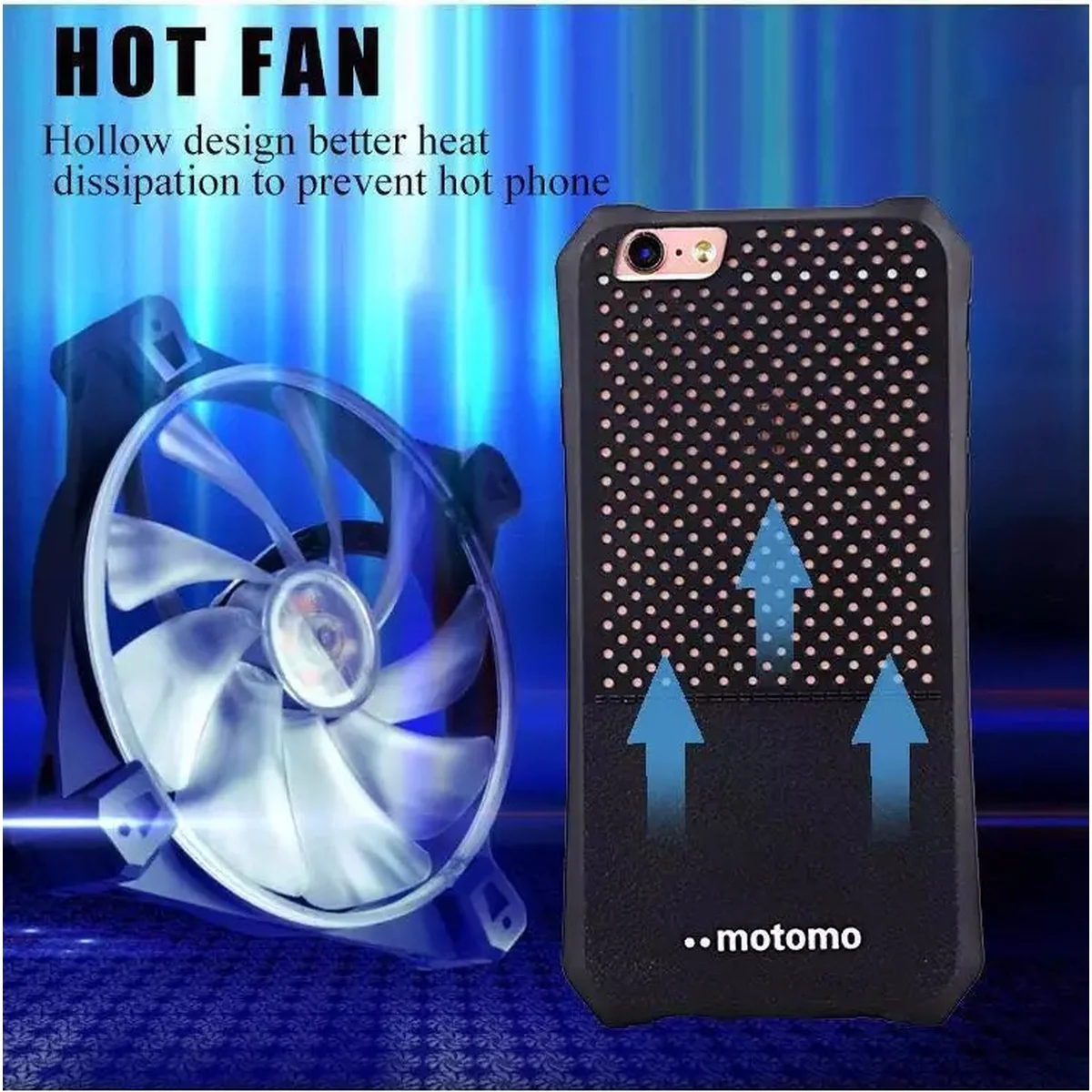 Противоударный силиконовый чехол "Motomo" черный для iPhone 6/6S