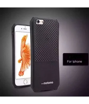 Противоударный силиконовый чехол "Motomo" черный для iPhone 6/6S