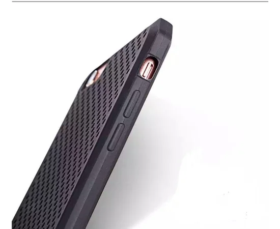 Противоударный силиконовый чехол "Motomo" черный для iPhone 6/6S