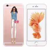 Чехол "Девушка стиляга" силиконовый для iPhone 7/8