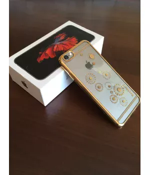 Чехол Beckberg золотой "Узоры" силиконовый для iPhone 6/6S