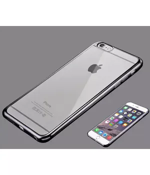 Силіконовий сірий чохол прозорий для iPhone 6 Plus / 6S Plus