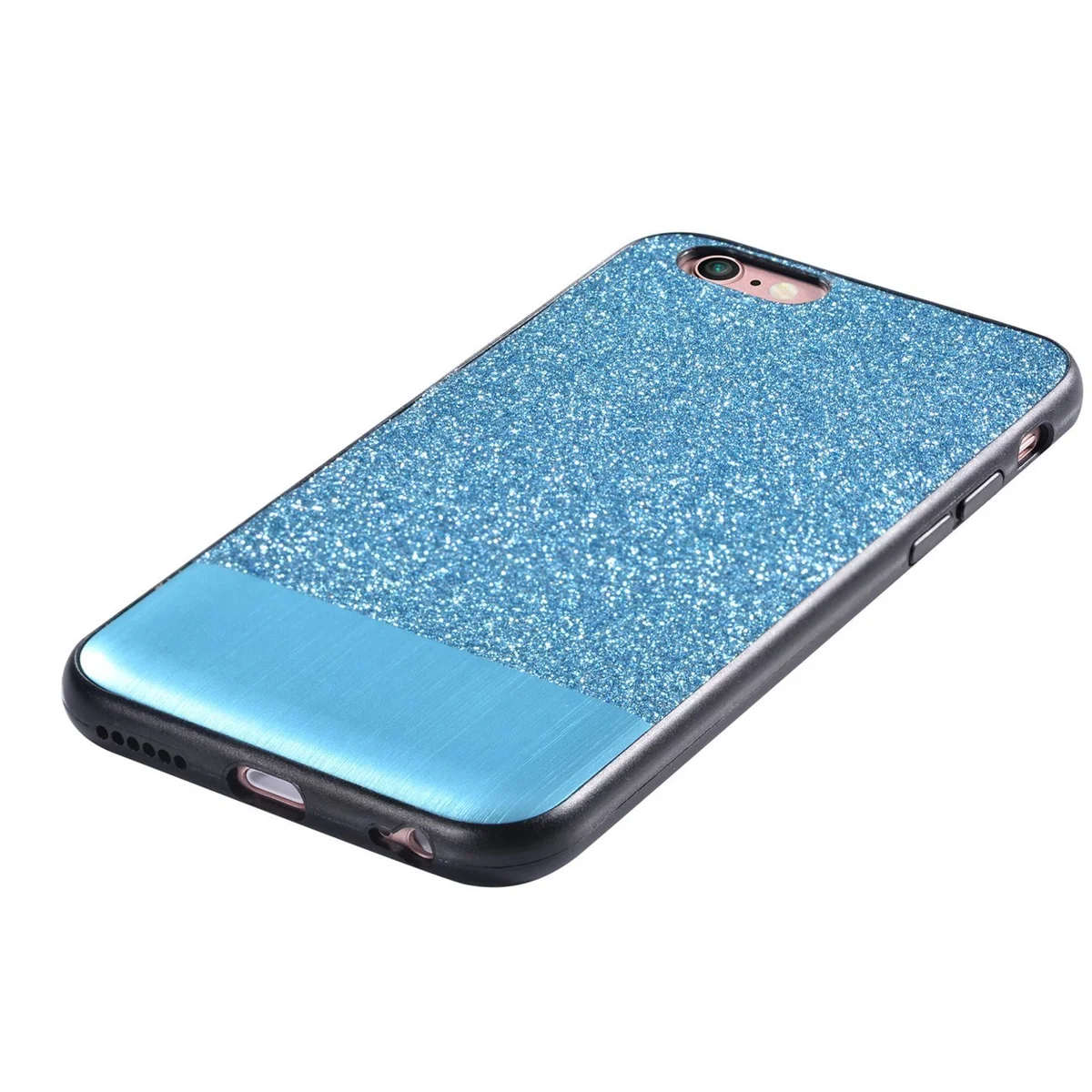 Чехол с блестками "Devia" Racy голубой для iPhone 6/6S