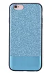 Чехол с блестками "Devia" Racy голубой для iPhone 6/6S