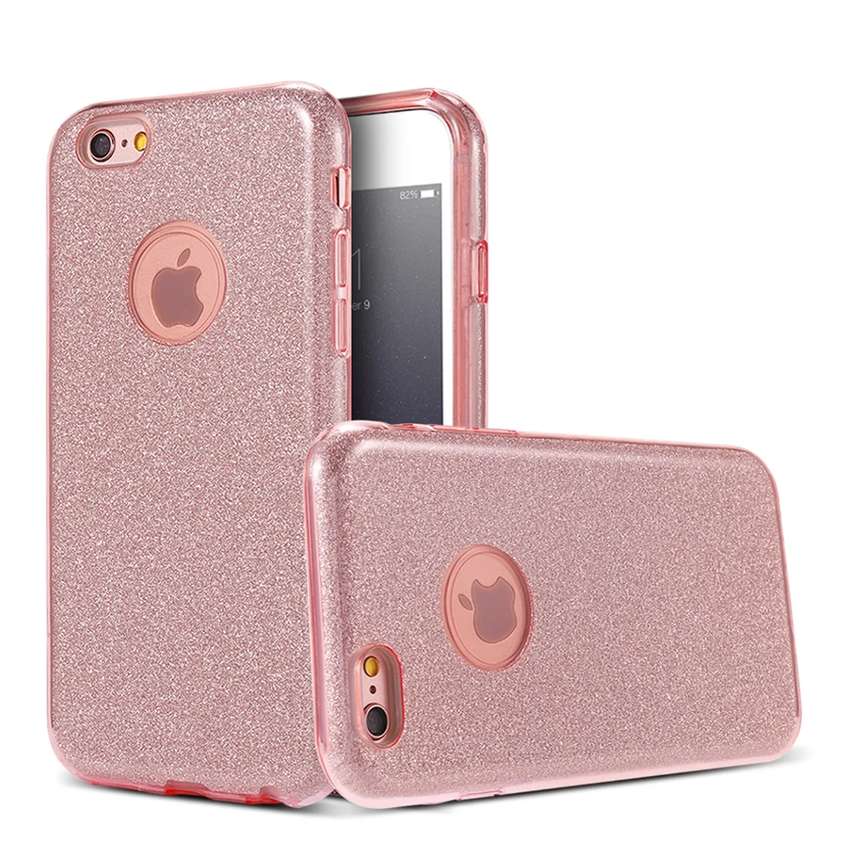 Чехол с блестками "Dazzling shine" силиконовый для iPhone 6/6S розовый