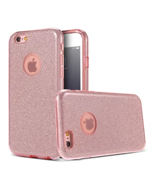 Чехол с блестками "Dazzling shine" силиконовый для iPhone 6/6S розовый