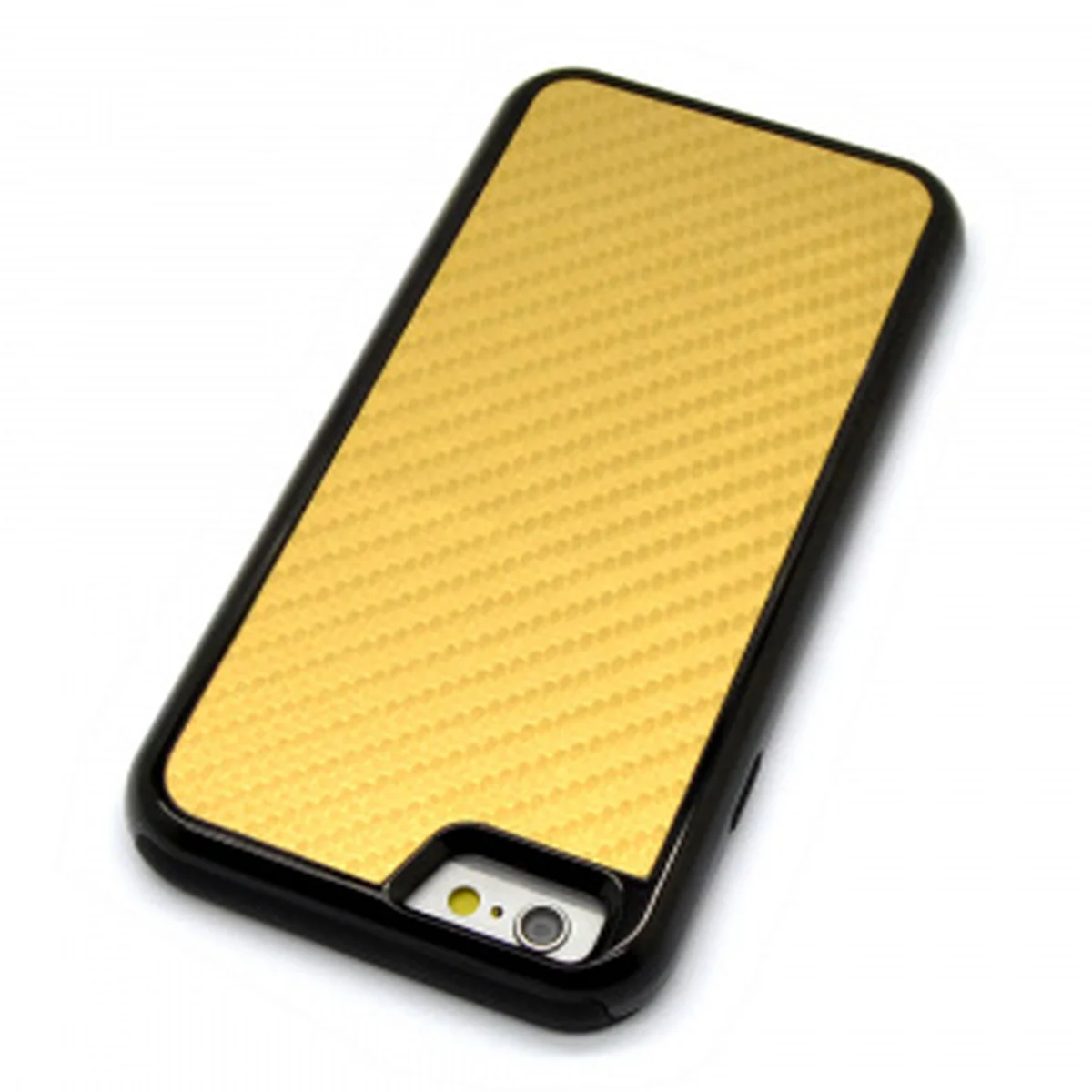 Противоударный чехол "Carbon Fiber" золотой для iPhone 6/6S