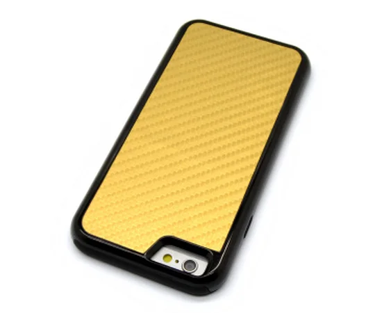 Протиударний чохол "Carbon Fiber" золотий для iPhone 6 / 6S
