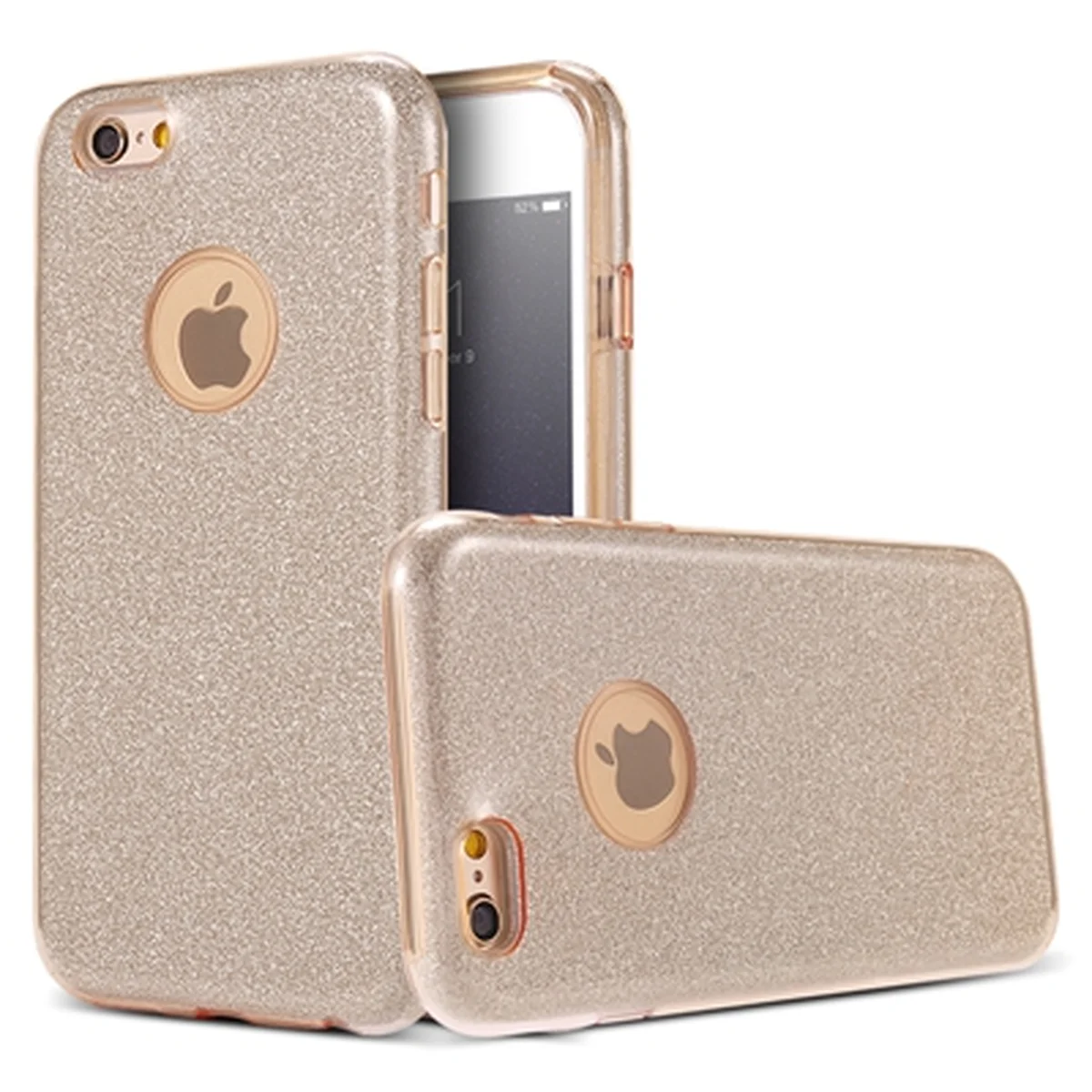 Чехол с блестками "Dazzling shine" силиконовый для iPhone 6 Plus/6S Plus золотой