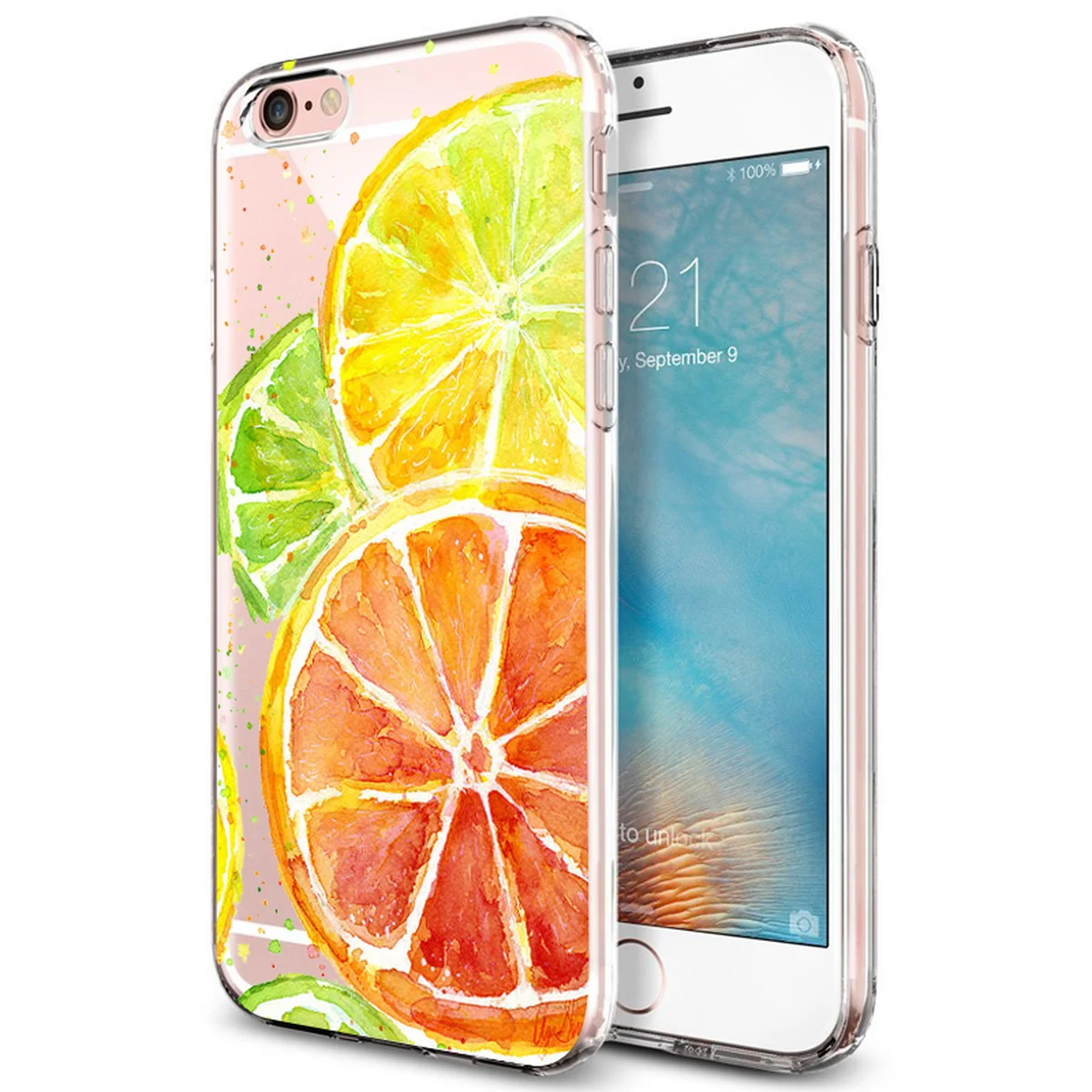 Чехол "Цитрусы" силиконовый для iPhone 6 Plus/6S Plus