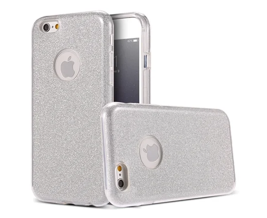 Чохол з блискітками "Dazzling shine" силіконовий для iPhone 6 Plus / 6S Plus срібний