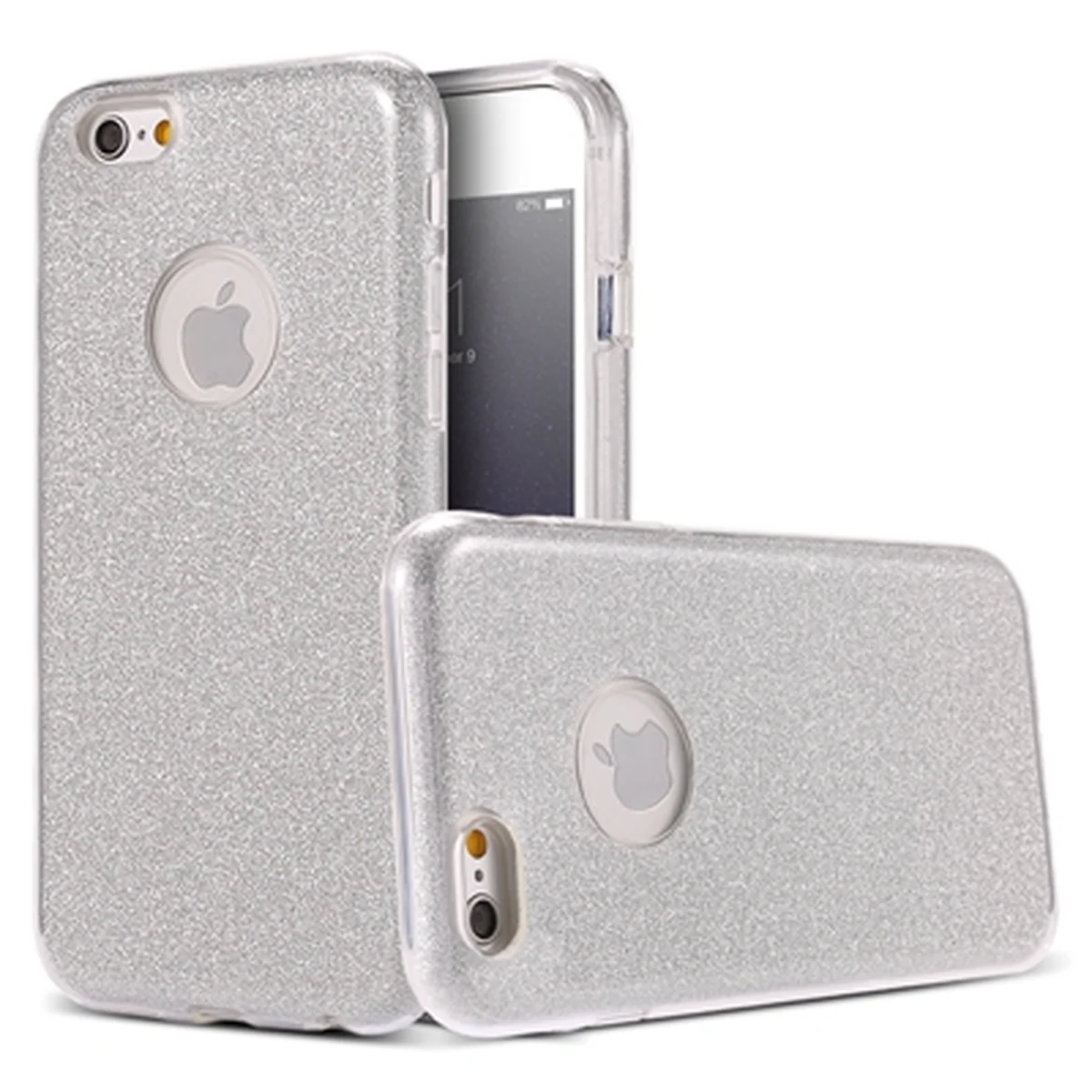 Чохол з блискітками "Dazzling shine" силіконовий для iPhone 6 Plus / 6S Plus срібний