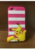Резиновый 3D чехол "Pikachu" ярко-розовый для iPhone 6/6S