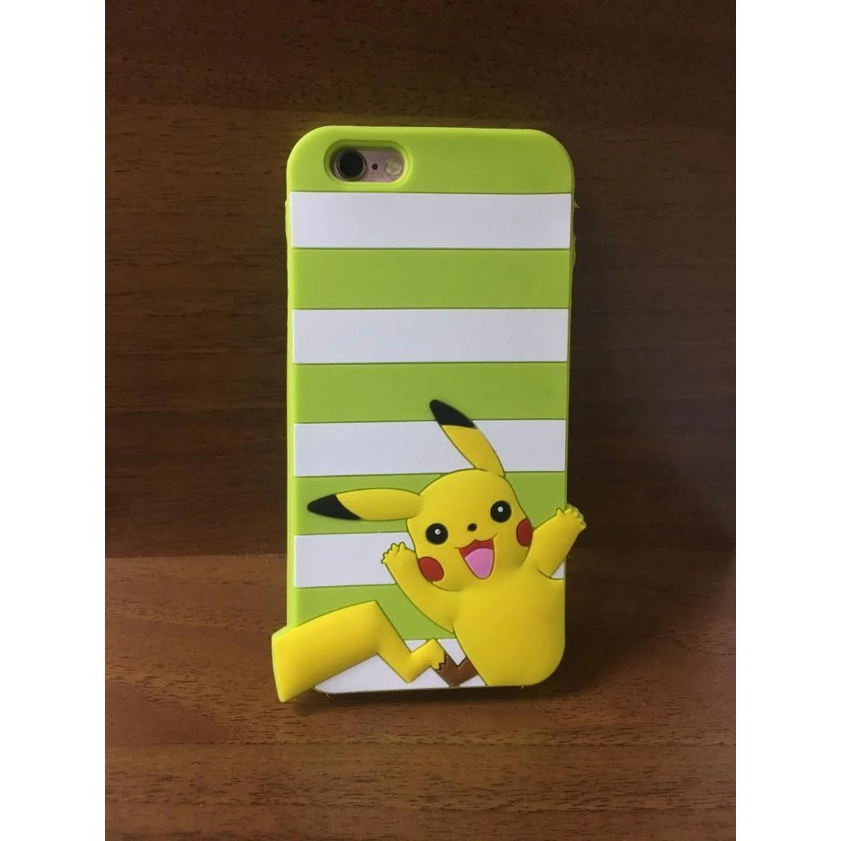 Гумовий 3D чохол "Pikachu" зелений для iPhone 6 / 6S