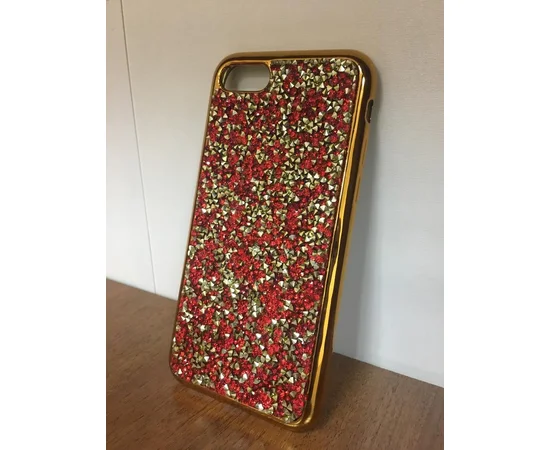 Чохол зі стразами "Apex" силіконовий для iPhone 7/8 Crystal червоний