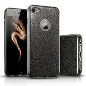 Чехол с блестками "Dazzling shine" силиконовый для iPhone 6/6S черный