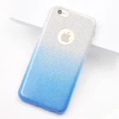 Чехол с блестками "Градиент" силиконовый для iPhone 6 Plus/6S Plus синий