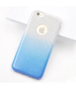 Чохол з блискітками "Градієнт" силіконовий для iPhone 6 Plus / 6S Plus синій