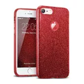 Чехол с блестками "Dazzling shine" силиконовый для iPhone 6/6S красный