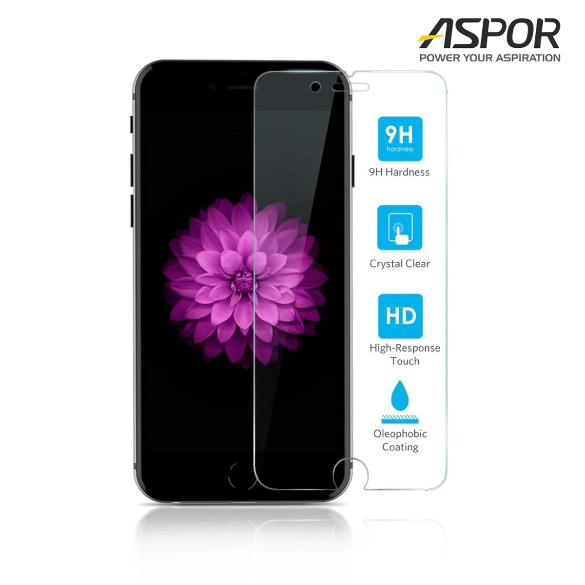 Переднє прозоре скло "Aspor" для iPhone 6 / 6S